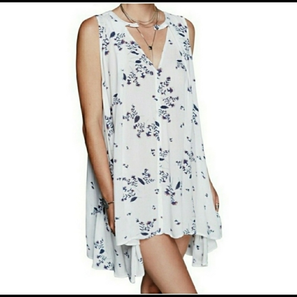 New Free People Tunic Boho Flowy Dress Shirt Small
